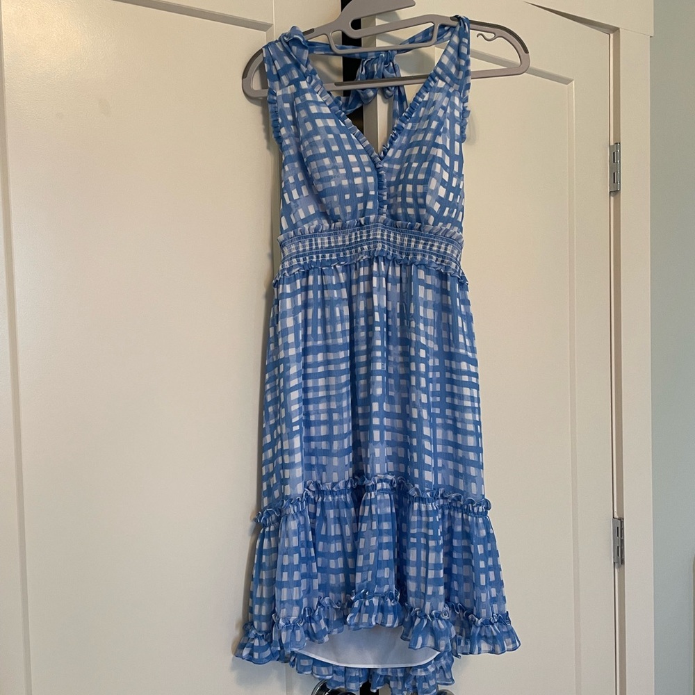 Lilly Pulitzer gingham halter dress size small
